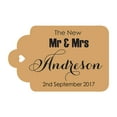 thumbnail image 1 of 100 PCS Mr & Mrs Custom Made Hang Tags Personalized Wedding Favor Gift Paper Tags, 1 of 1