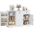 thumbnail image 1 of HOMCOM 47" Sideboard Buffet Cabinet, Farmhouse Kitchen Cabinet, White, 1 of 10