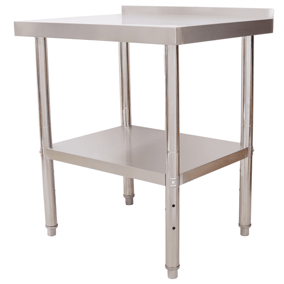 Stainless-Steel Heavy-Duty Prep Table,440lbs Capacity with Backsplash & Shelf