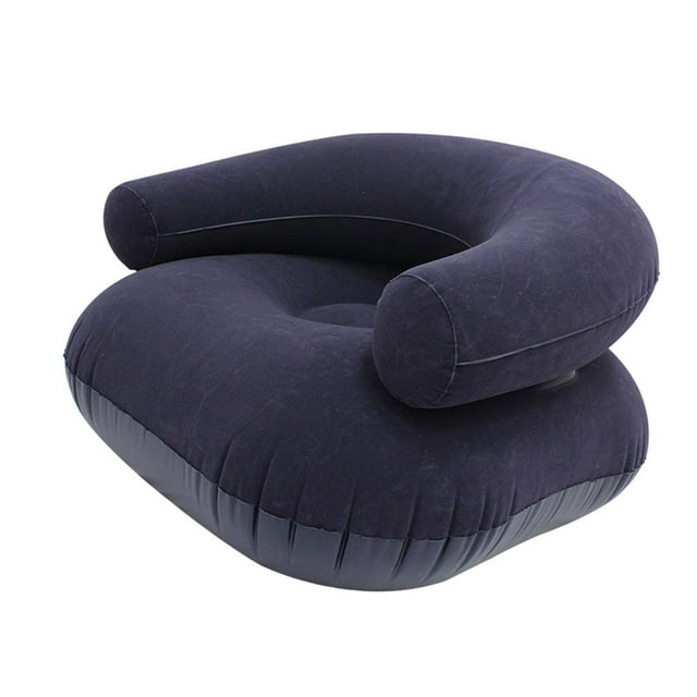 Lipstore Chaise Longue Gonflable Douce pour Cour Intérieure Chambre Bleu