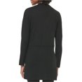 thumbnail image 2 of Calvin Klein Womens Faux Leather Pockets Drawstring Tie Cardigan Sweater, Black, Plus Size, 2X, 2 of 2