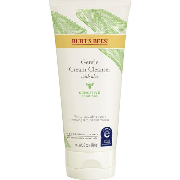 Burt's Bees Sensitive Solutions Gentle Cream Cleanser with Aloe, 98.9