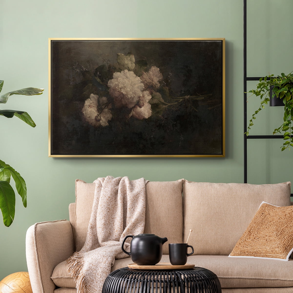 Vintage Botanical Print-XXXIX By Wexford Home Framed in Gold Wood Gallery Wrapped Canvas 17 in. x 25 in.