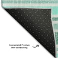 thumbnail image 3 of Addison Rugs Mayfield Washable Transitional Stripes Turquoise Rectangle Rug, 2'6" x 3'10", 3 of 6