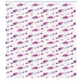 thumbnail image 3 of Ambesonne Polar Bear Shower Curtain, Mother Stars, 69"Wx75"L, Magenta Purple and White, 3 of 3