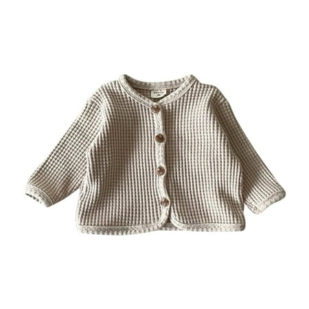 

Kids Clothing Baby Unisex Autumn Solid Winter Long Sleeve Coat Cardigan Clothing