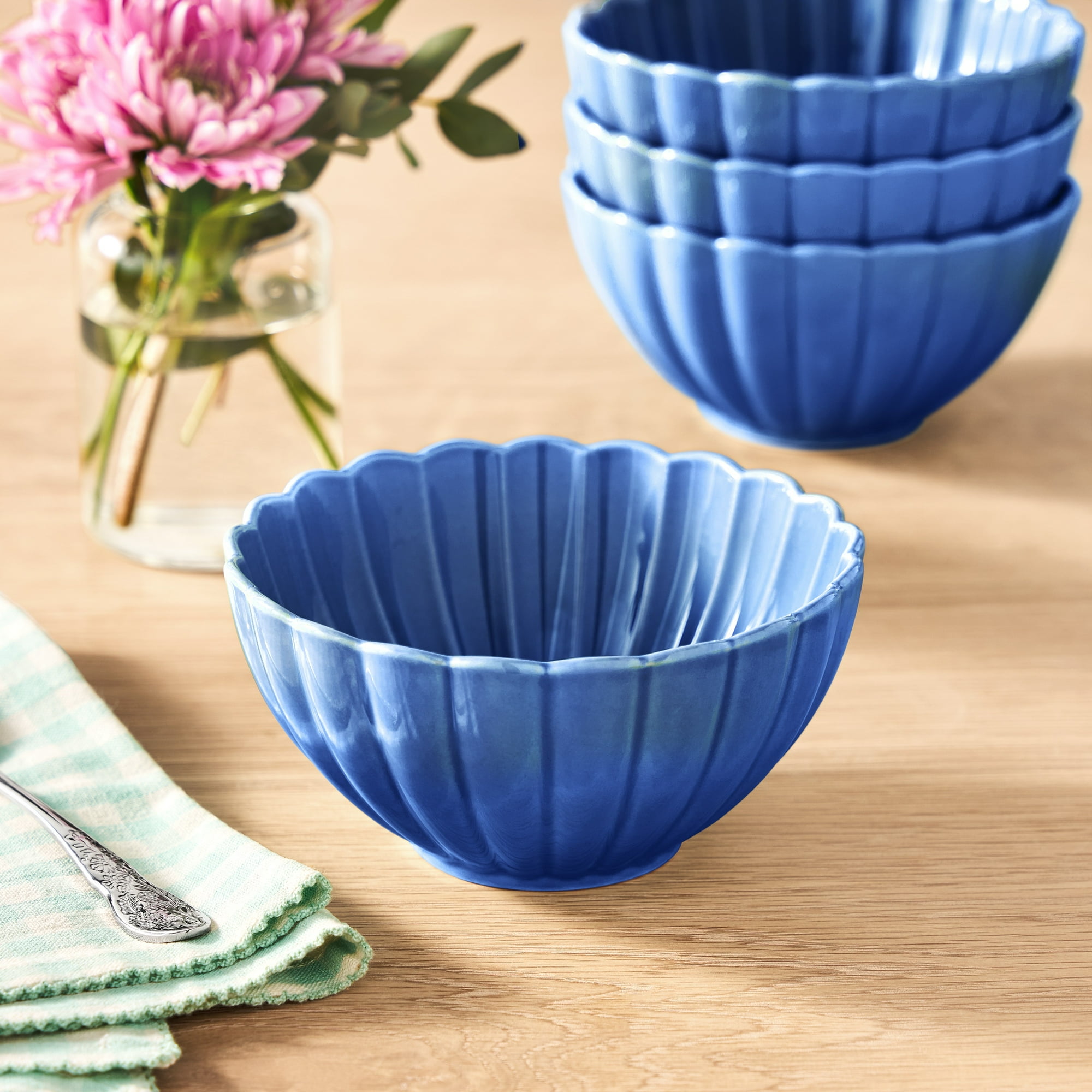 The Pioneer Woman Colette Stoneware Cereal Bowl, Blue