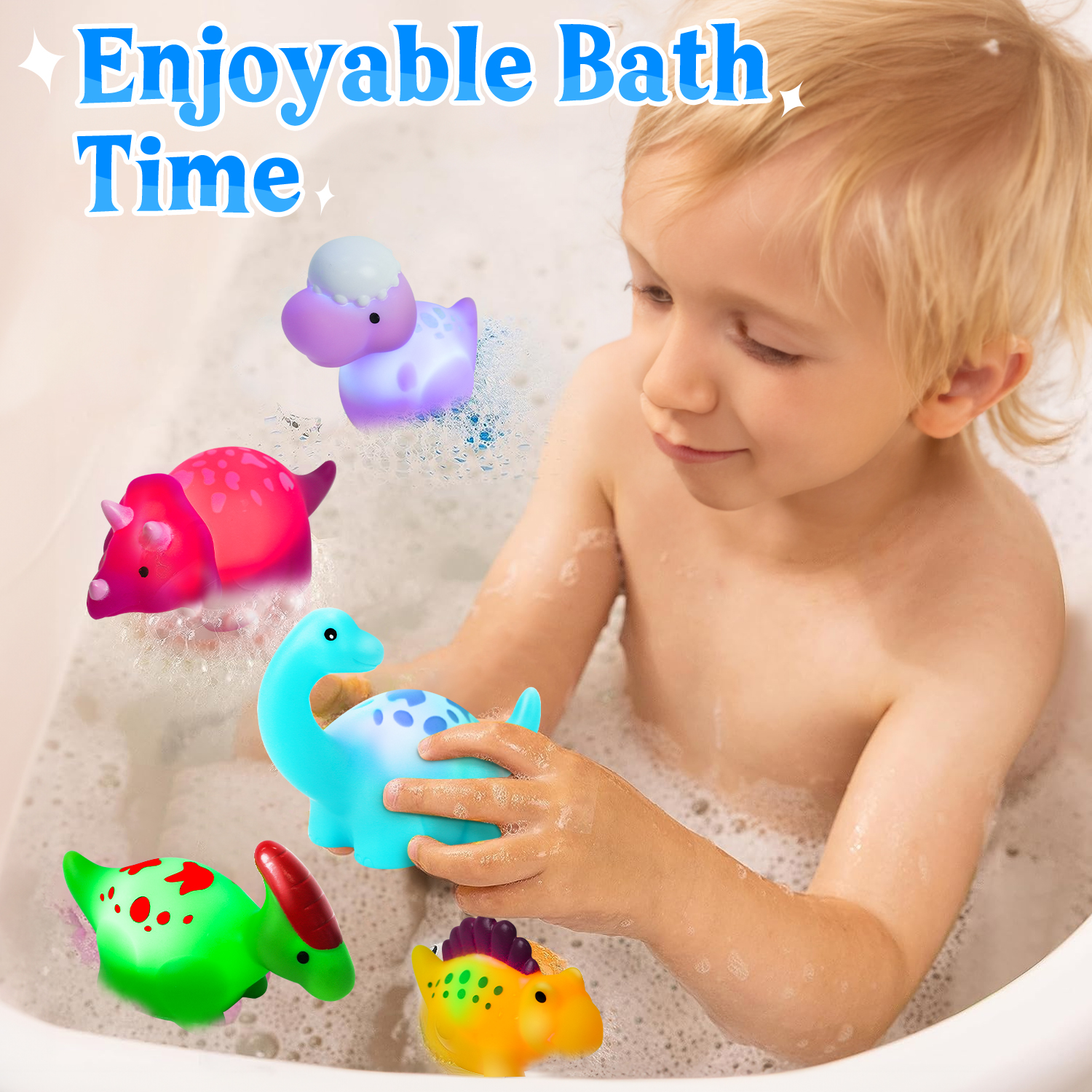 Toy Life 6-Piece Dinosaur Light Up Bath Toys photo 6