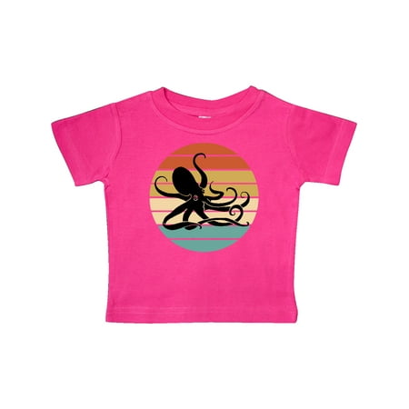 

Inktastic Octopus Vintage Sunset Gift Baby Boy or Baby Girl T-Shirt