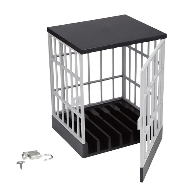 Phone Lock Box Jail Prison Stand Holders Portable for Mobile Phone Addiction Gray