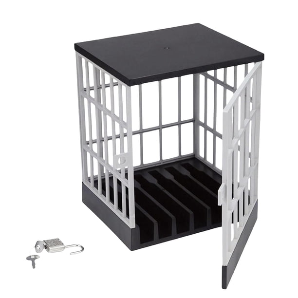 Caja de seguridad para teléfono móvil, soporte divertido para prisión, jaula de bloqueo multifunción Gris