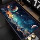 thumbnail image 2 of Alfombrilla de ratón Starry Sky, diseño colorido y elegante, alfombrillas grandes antideslizantes para mesa de oficina y ordenador, accesorios para teclado, alfombra larga, 2 of 5