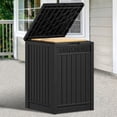 thumbnail image 1 of DEXTRUS Coffre de Terrasse Extérieur en Résine de 51 Gal (193 L), Rangement pour Meubles de Patio Étanche et Verrouillable, Noir, 1 of 10