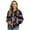 Butterfly Spot Print Black, variant on Axolotl Bubble Print White Women's Zip up Sweatshirt Jacket Crewneck Hoodless Running Sweatshirt with Pockets Loose Fit Trendy Comfortable Coat, M