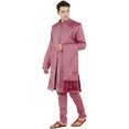 thumbnail image 4 of SKAVIJ Kurta Pajama Jacket Scarf 4-Piece Set Embroidered Wedding Party Dress Pink XL, 4 of 6