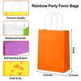 thumbnail image 4 of BagDream 24 Pack Rainbow Gift Bags with Handles, 5" Multi-Color Paper Party Favor Bags for Goodies. Birthdays, Christmas, Wedding & Celebrations, 5.25x3.75x8", 4 of 8