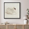 thumbnail image 2 of HFDF Canvas Prt Wall Art Elegant Swan Repose Vtage Watercolor Classic Nature Wilderness Illustrations Rustic Zen Colorful for Livg Room, Bedroom, Office -Black 20x16inch Framed, 2 of 6