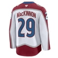 thumbnail image 3 of Men's Fanatics Nathan MacKinnon White Colorado Avalanche Away Premium Jersey, 3 of 6