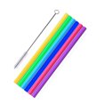 thumbnail image 1 of Yuarrent 1 Juego de pajitas de silicona reutilizables sin olor a impurezas tubos de succión Colorfast fácil de limpiar con cepillo de limpieza para Cocina y Comedor No.2 Yuarrent HA041346-02, 1 of 6