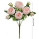 thumbnail image 3 of Flores artificiales, plantas artificiales, decoración de flores falsas, ramo de rosas, decoración del hogar con flores artificiales, ramo de boda, rosa pegada a la pared, 3 of 5