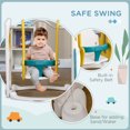 thumbnail image 4 of Qaba 6 in 1 Toddler Slide and Swing Set, Baby Slide for Age 1-3 Years with Basketball Hoop, Climber, Storage Space, 4 of 10