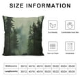 thumbnail image 5 of MLJA Throw Pillow Cover Misty Forest, Pillow Cover Nature Pine Trees Scenic Foggy Woodsy Landscape Woodland Room Decor for Living Room Couch Cushion Bed Indoor Outdoor Home Decor, 5 of 5