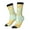 2 Black-1, variant on Yellow With Teal Marble Crew Socks for Men & Women, Breathable Casual Athletic Ankle Socks