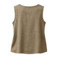 thumbnail image 4 of Linen Tank Tops for Women Summer Casual Sleeveless Cotton Shirts Comfy Loose Fit Lightweight Gauze Cami Blouses, 4 of 5