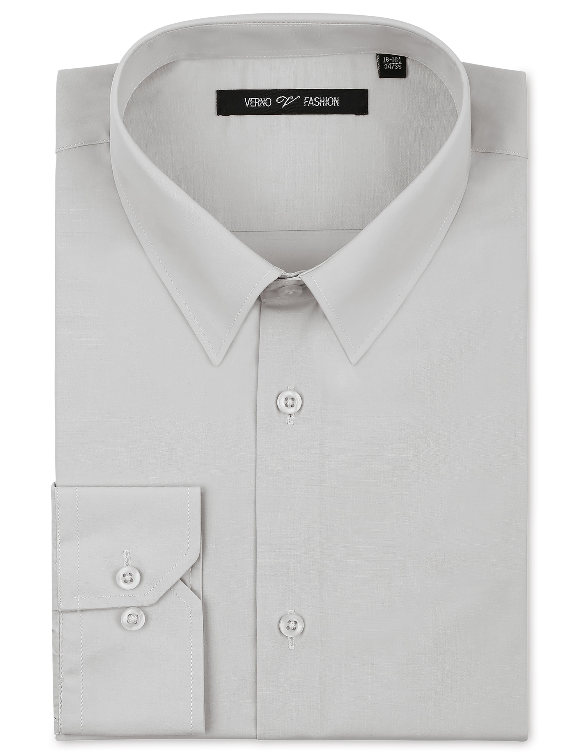 white long sleeve dress shirt walmart