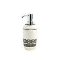 Better Homes & Gardens Boho Chic Ceramic Bathroom Soap Pump, White, Black, 1 Each, Adult
