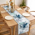 thumbnail image 3 of Coastal Octopus Table Runner - 36 Inch Long, Kitchen Dining Table Runner Dresser Scarves, Nautical Starfish Shell Jellyfish Anchor Farmhouse Decor for Coffee Tables Wedding Party Banquet, 3 of 8