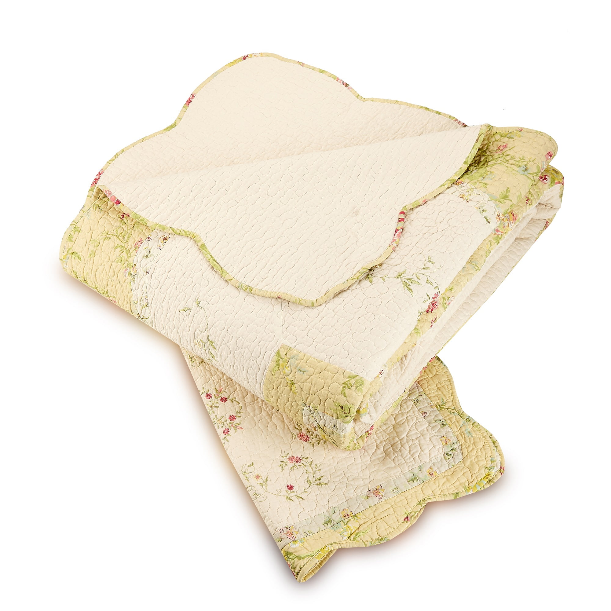 Mary Jane Farm Prairie Bloom Bedspread, Cream, King, All Ages