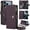 Dark Purple, variant on Kryonix for iPhone 17 Pro Max Wallet Case, Crossbody Zipper Purse with Wrist Strap Lanyard Handbag, RFID Blocking Card Holders, Kickstand Flip Leather Cover, Pink/Beige/Black