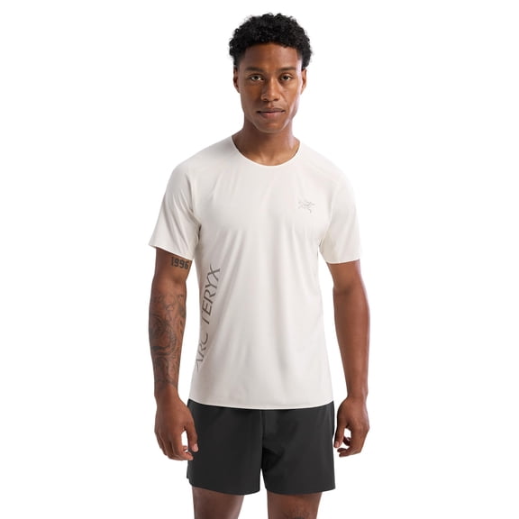 Arc'teryx Men's Standard Norvan Downword Logo Short Sleeve, Arctic Silk 1