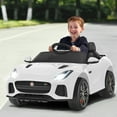 thumbnail image 2 of Costway 12V Jaguar F-Type SVR Licensed Kids Ride On Car Motorized Vehicle w/ MP3 White, 2 of 9