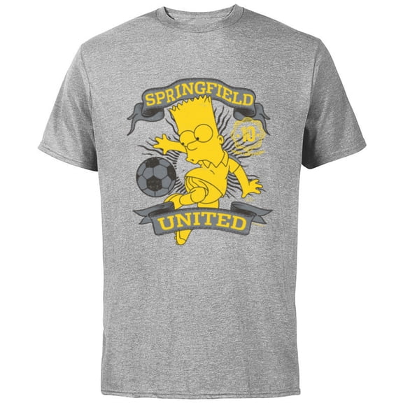 The Simpsons Soccer Bart Simpson Springfield United - Short Sleeve Cotton T-Shirt for Adults - Customized-Athletic Heather