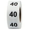 thumbnail image 1 of Circle Dot Numéro 40 Autocollants / 0.75 Pouces Pouce Rond / Lot de 500, 1 of 3