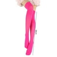 thumbnail image 6 of 1 Pair Thigh High Stockings Sexy Stretchy Plain Thin Breathable Leg Slimming Velvet Candy Color Women Over Knee Socks for Daily, 6 of 8