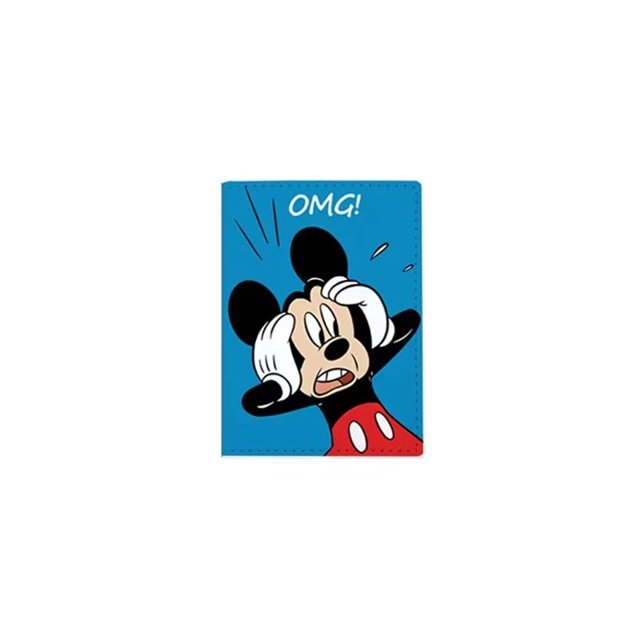 Funda de pasaporte de dibujos animados de Disney, Mickey Mouse, Minnie, estampado de Anime, porta pasaporte impermeable de viaje, tarjetero de negocios para mujer Gao Jinjia LED