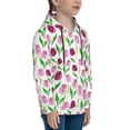 thumbnail image 3 of Sikiie Tulips Flowers Youth Hoodie Sweatshirt Pullover Hooded Classic Casual Essentials Hoodiefor Boys Girls Kids -Small, 3 of 6
