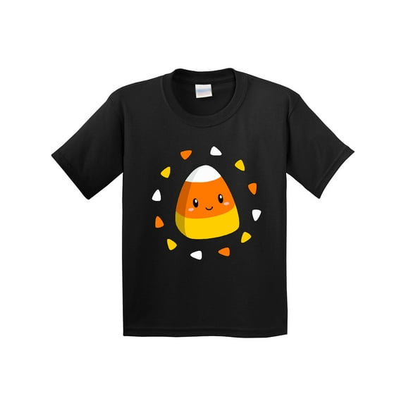 Inktastic Cute Halloween Candy Corn Youth T-Shirt