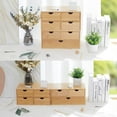 thumbnail image 6 of Bamboo Desk Organizer With Drawers Countertop Drawers 4 Drawers Counter Storage Box Corner Desk Organizer for Home Office No Assembly Required, 6 of 13