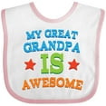 thumbnail image 3 of Inktastic My Great Grandpa is Awesome Grandkid Boys or Girls Baby Bib, 3 of 4