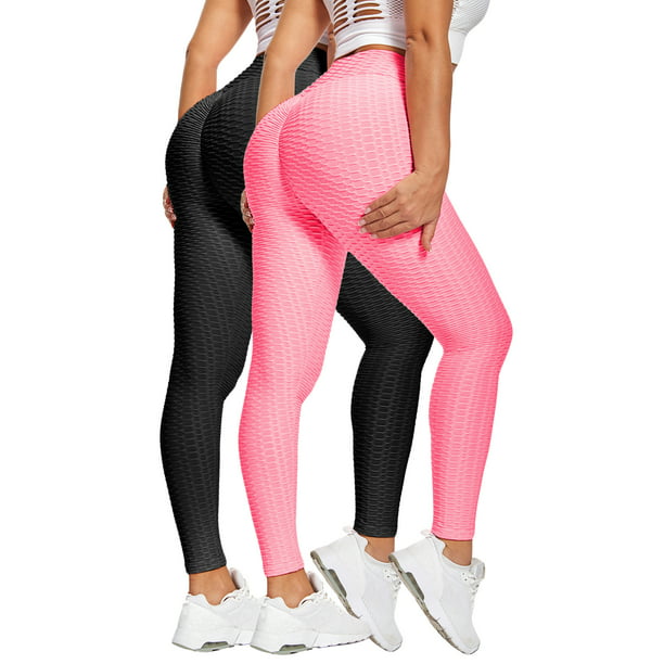 1-2 Pack Sport Leggings High Waisted Anti Cellulite Leggings - Butt Lifting  Women Scrunch Booty Yoga Pants Tummy Control Sport Tights - Walmart.com