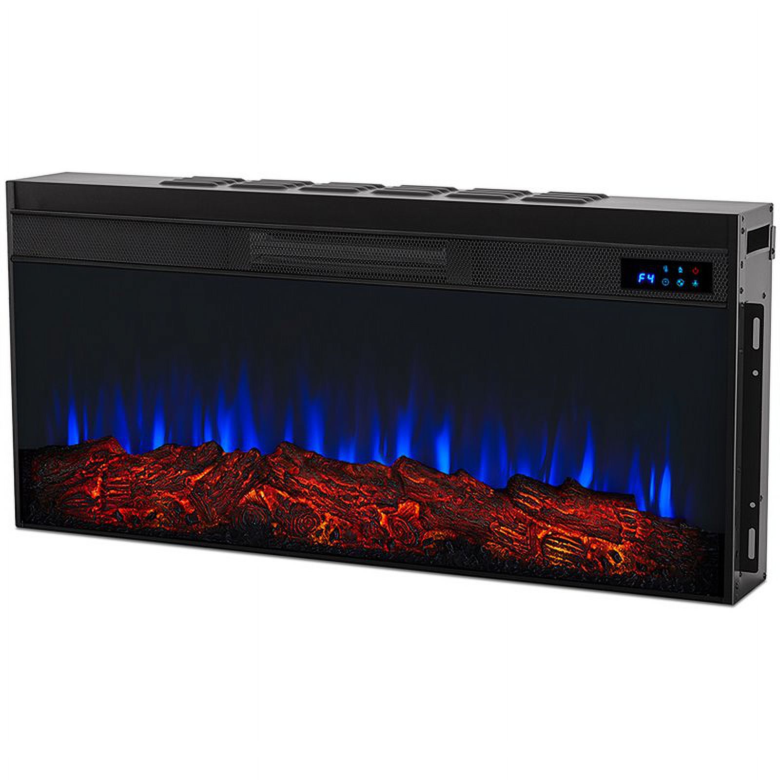 Real Flame 74.75’’ x 45.75’’ Free Standing 5000 BTU Electric Indoor Fireplace
