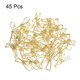 thumbnail image 3 of Uxcell 1" Clips de alambre metálico pequeños multiusos, abrazaderas para bolsas, 45 unidades doradas, 3 of 5
