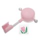 thumbnail image 5 of Soporte de ducha con ventosa ajustable, sin taladro, reutilizable, para pared, para baño, color rosa, 5 of 6