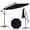 Navy, variant on Gymax 10 FT Offset Patio Umbrella Solar Powered Cantilever Umbrella w/ 112 LED Lights Beige