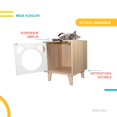 thumbnail image 4 of Cama Casa para Mascota y Mesa Buro Auxiliar Minimalista Gato beige 40x40x50 cm Pido Todo CPM01WH, 4 of 6