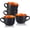 Orange, variant on AmorArc 24 oz Soup Mugs with Handles, Jumbo Ceramic Bowls Mugs Set with handles for Coffee Cereal Cappuccino Snacks, Microwave&Dishwasher safe Soup Cups for Meal-Orange
